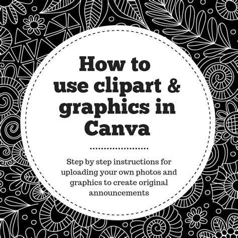 How do I use clipart and backgrounds in Canva?