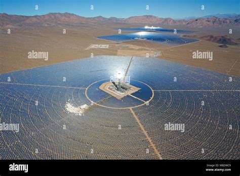 IVANPAH SOLAR ELECTRIC GENERATING SYSTEM (aerial view) (world's largest concentrated solar power ...