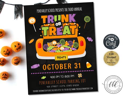 Free Printable Trunk Or Treat Flyer Template - Printable Word Searches