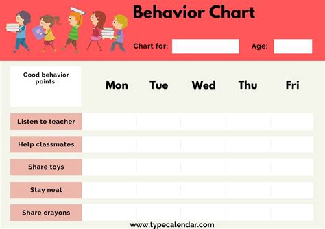 Free Printable Behavior Chart Templates: Encourage Positive Habits Effortlessly