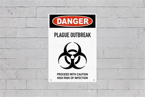 Danger plague outbreak sign on a wall 21631970 Stock Photo at Vecteezy