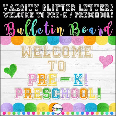 Welcome to Pre-K Preschool Varsity Letters Bulletin Board Classroom Decor - Kindergarten Korner ...