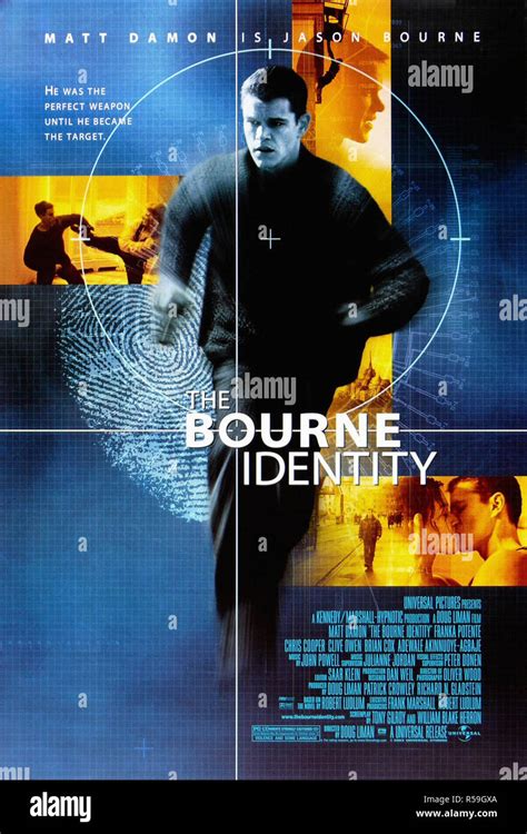 The Bourne Identity - Original Movie Poster Stock Photo - Alamy