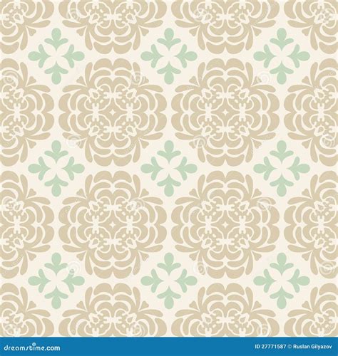 Beige wallpaper pattern stock vector. Illustration of floral - 27771587