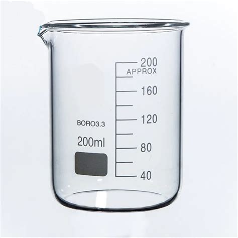 200mL Glass Beaker Low Form New Chemical Lab Glassware-in Beaker from Office & School Supplies ...