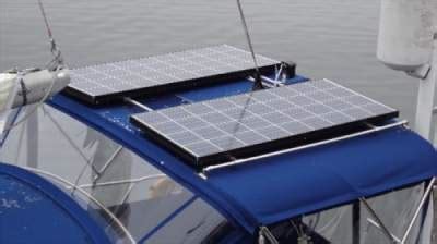 Simple, strong solar panel mounting hardware for boats