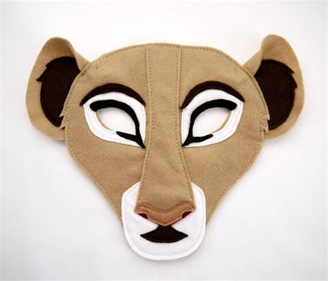 Lioness Sarabi Costume Mask adult Nala felt fabric boys | Etsy