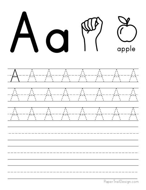 Free Letter Tracing Worksheets - Paper Trail Design