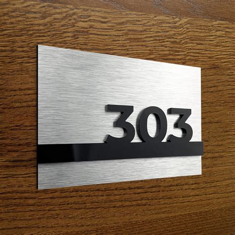 Custom Apartment Number Room Signs Personalized Hotel Rooms Numbers Modern Suite Sign Office ...