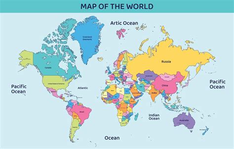 Download Colorful World Map with Country Names for free | World map with countries, World map ...