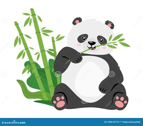 panda bear eating bamboo clip art Free panda eating cliparts, download free panda eating ...