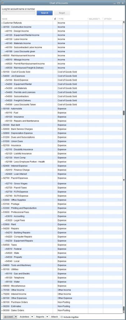 How to set up a Chart of Accounts in QuickBooks - QBalance.com