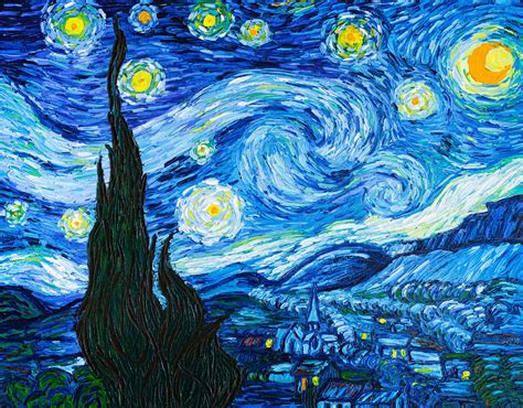 The Starry Night by Van Gogh original oil reproduction on | Etsy in 2021 | Starry night van gogh ...