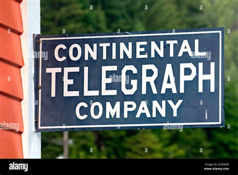 Telegraph sign in Avery, St. Joe River Scenic Byway, St Joe National Forest, Idaho Stock Photo ...