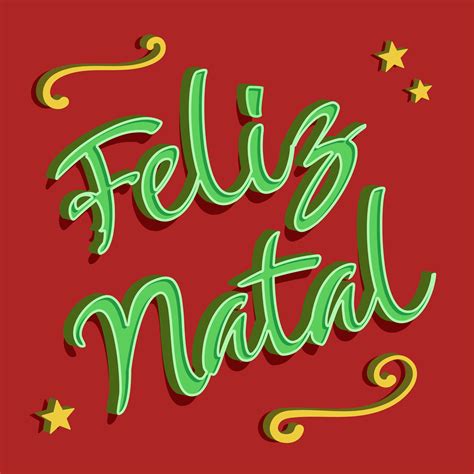 Brazilian Portuguese Modern Merry Christmas. Translation - Merry Christmas 5876380 Vector Art at ...