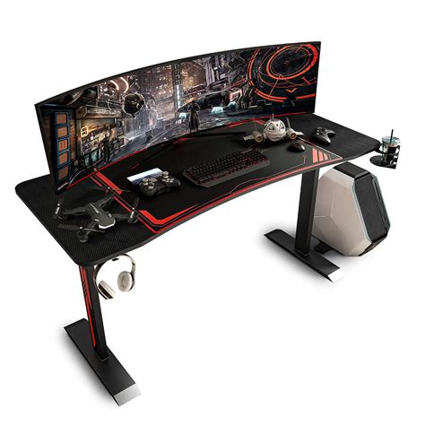 Buy max Gaming/Computer Desk 63 Inch, T-Shaped Gaming/Computer Table with Large Mouse Pad, Black ...