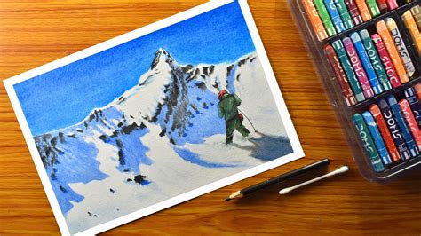 Easy How To Draw Snowy Mountains