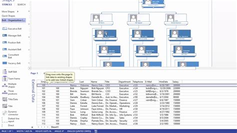 Visio Pro 2013 Training: How to Link Org Charts to Excel Data - YouTube