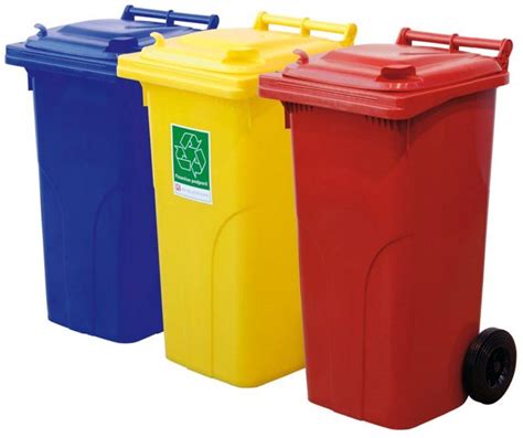 Waste and recycling containers with 2 wheels , 120 Liters , max load 60 kg , Grey | - Genteso BV