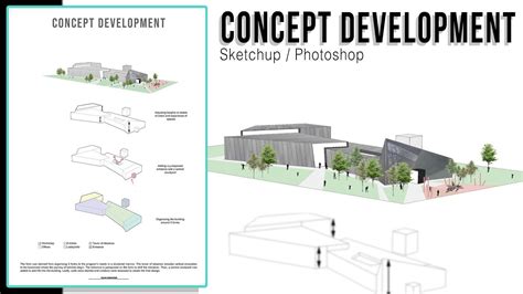 Concept Diagram Architecture in Sketchup /Photoshop - YouTube