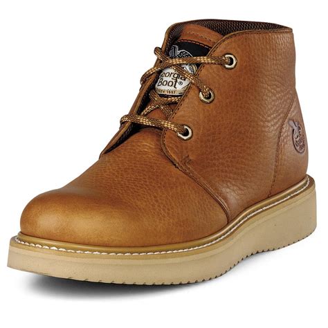 Men's Georgia® Chukka Wedge Work Boots, Barracuda Gold - 186338, Work Boots at Sportsman's Guide