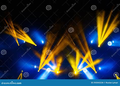 Colorful Concert Lights on Empty Stage Stock Photo - Image of festival, celebration: 292043236