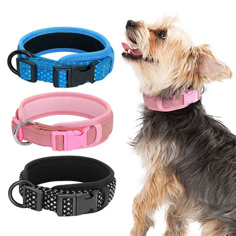 Small Dog Collar Nylon Bling Dog Collars for Big Dogs Padded Puppy Pet Collar For Medium Large ...