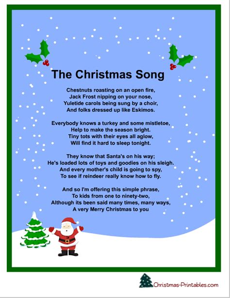 23+ Christmas Carol Lyrics Printable 2021