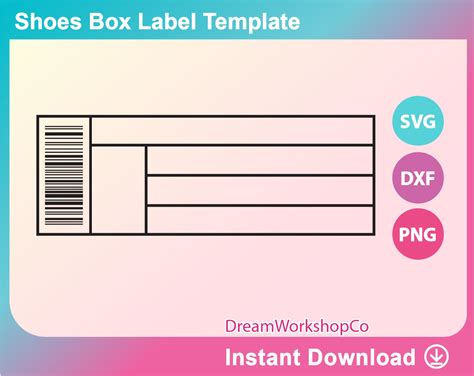 Shoe Box Label Template, PDF, Printable, Instant Download | ubicaciondepersonas.cdmx.gob.mx