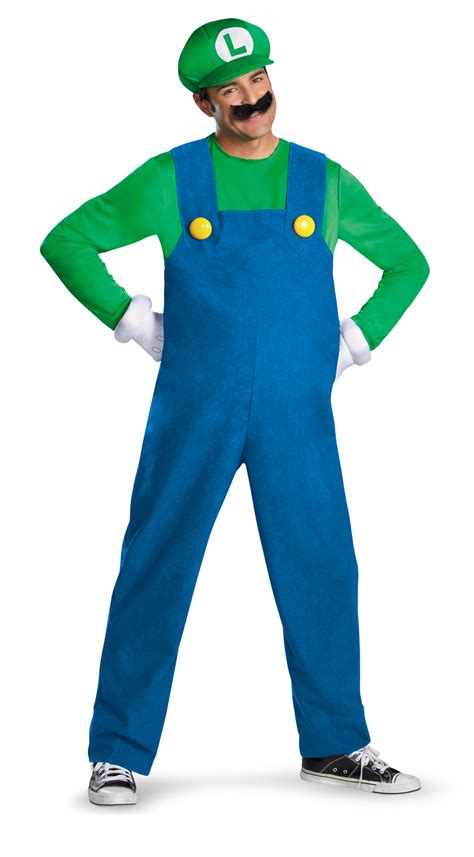 Super Mario Brothers Luigi Adult Costume - SpicyLegs.com