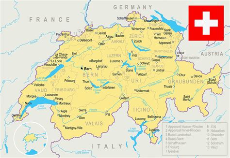 Switzerland Maps | Printable Maps of Switzerland for Download