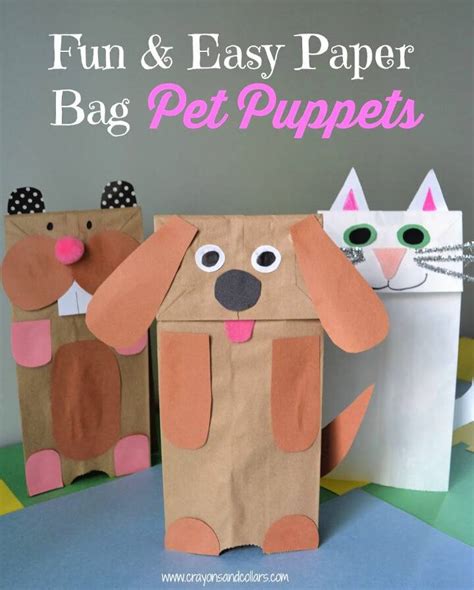 Animal Paper Bag Puppet Templates