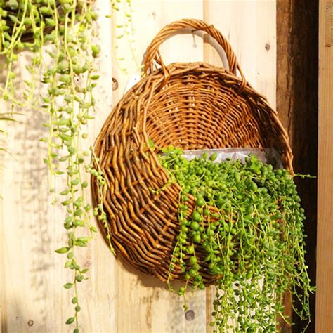 Flower Planter Wall Hanging Basket Ornamental Vases Garden Outdoor Indoor Holder Home Decoration ...