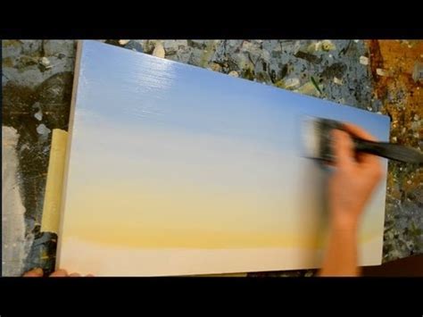 How to Paint a Sky - Acrylic Painting Lesson - YouTube