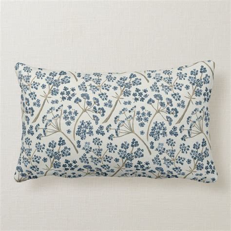 Elegant Blue Watercolor Flowers Lumbar Pillow | Zazzle | Flower throw pillows, Throw pillows ...