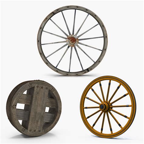 Antique wagon wheels 2 model - TurboSquid 1325786