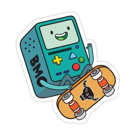 BMO Skateboard Sticker by plushism | Skateboard stickers, Cool stickers, Cartoon stickers