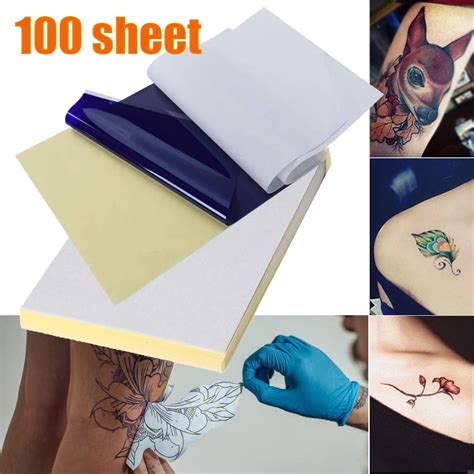 10/50/100 Sheets 4 PLY Tattoo Transfer Paper Spirit Master Stencil Carbon Thermal Tracing Copier ...