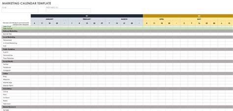 Free Google Sheets Marketing Calendar Templates | Smartsheet