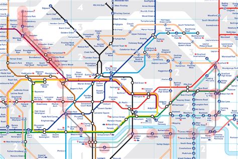 Jubilee Line map - London Underground Tube