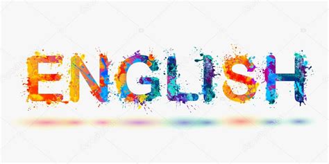 Palabra "Inglés". Acuarela — Vector de stock #91239302 — Depositphotos