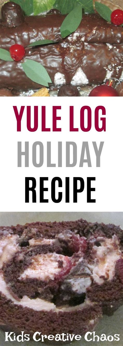 Traditional Yule Log Recipe - Kids Creative Chaos