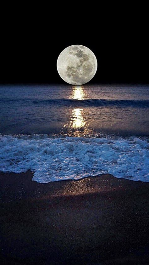 Shoreline and the moon | Paysage magnifique dessin, Belle photographie de paysage, Photographie ...