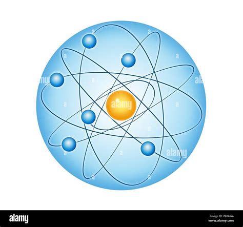 Atom. Atomic model of Rutherford Stock Photo - Alamy