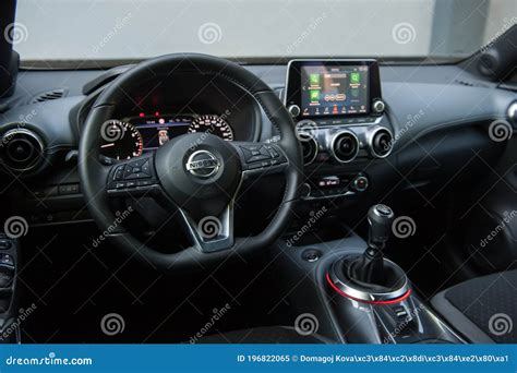 Nissan Juke Interior with Black and Red Details. 2020 Year Model Editorial Image - Image of juke ...