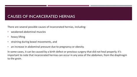 PPT - Incarcerated Hernia – Symptoms and Treatment PowerPoint Presentation - ID:11840267