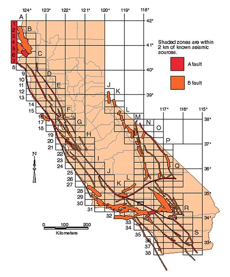 California Seismic Zone Map