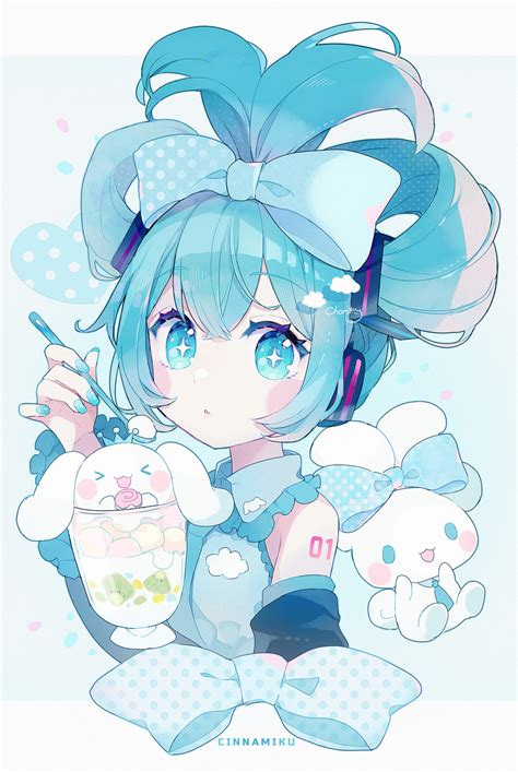 Miku And Cinnamoroll Chibi Wallpapers - Wallpaper Cave