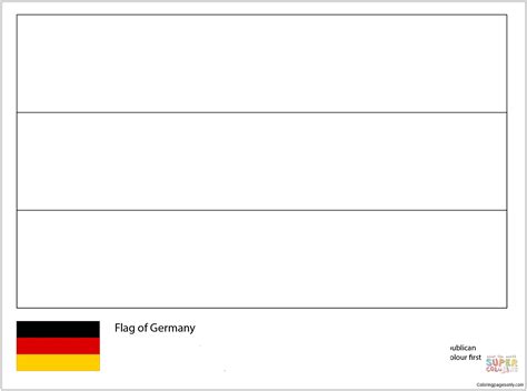 Flag of Germany-World Cup 2018 Coloring Page - Free Printable Coloring Pages