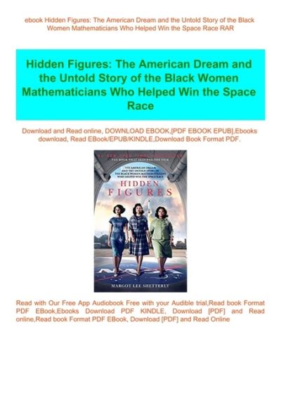 ebook Hidden Figures The American Dream and the Untold Story of the Black Women Mathematicians ...